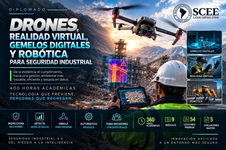 Diplomado en Drones, Realidad Virtual, Gemelos Digitales y Robótica para Seguridad Industrial