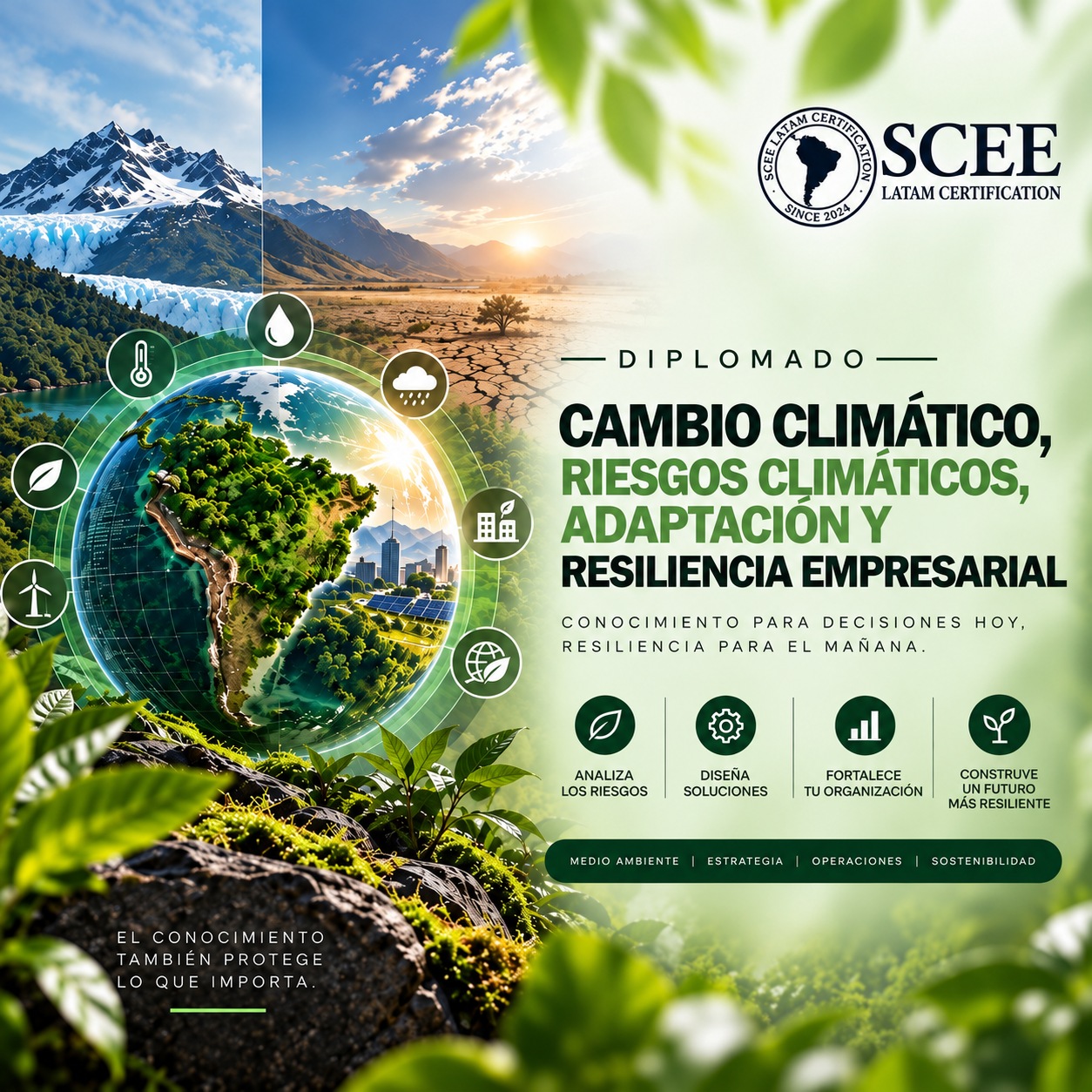 Diplomado en Cambio Climático, Riesgos Climáticos, Adaptación y Resiliencia Empresarial
