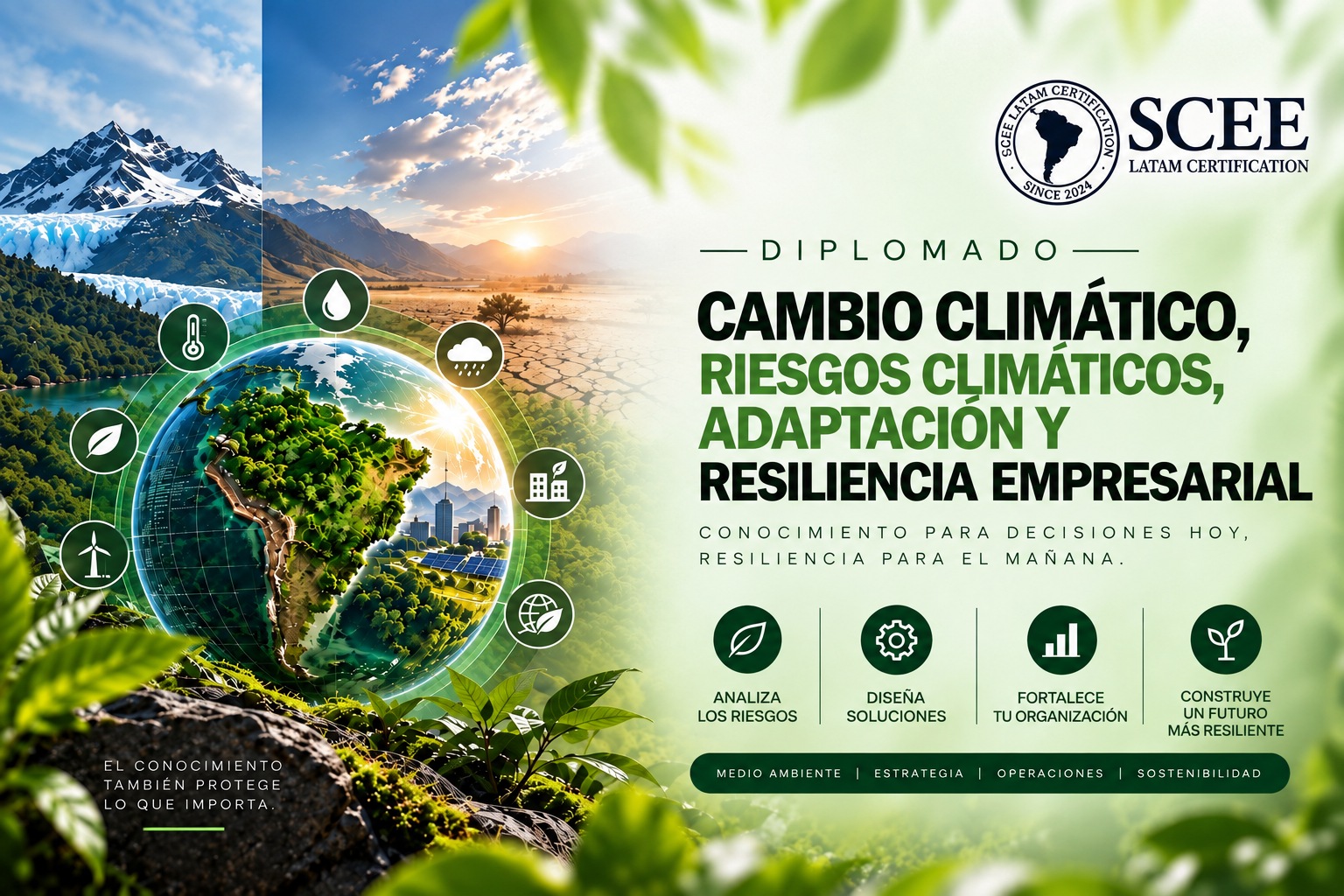 Diplomado en Cambio Climático, Riesgos Climáticos, Adaptación y Resiliencia Empresarial