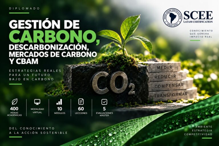Diplomado en Gestión de Carbono, Descarbonización, Mercados de Carbono y CBAM