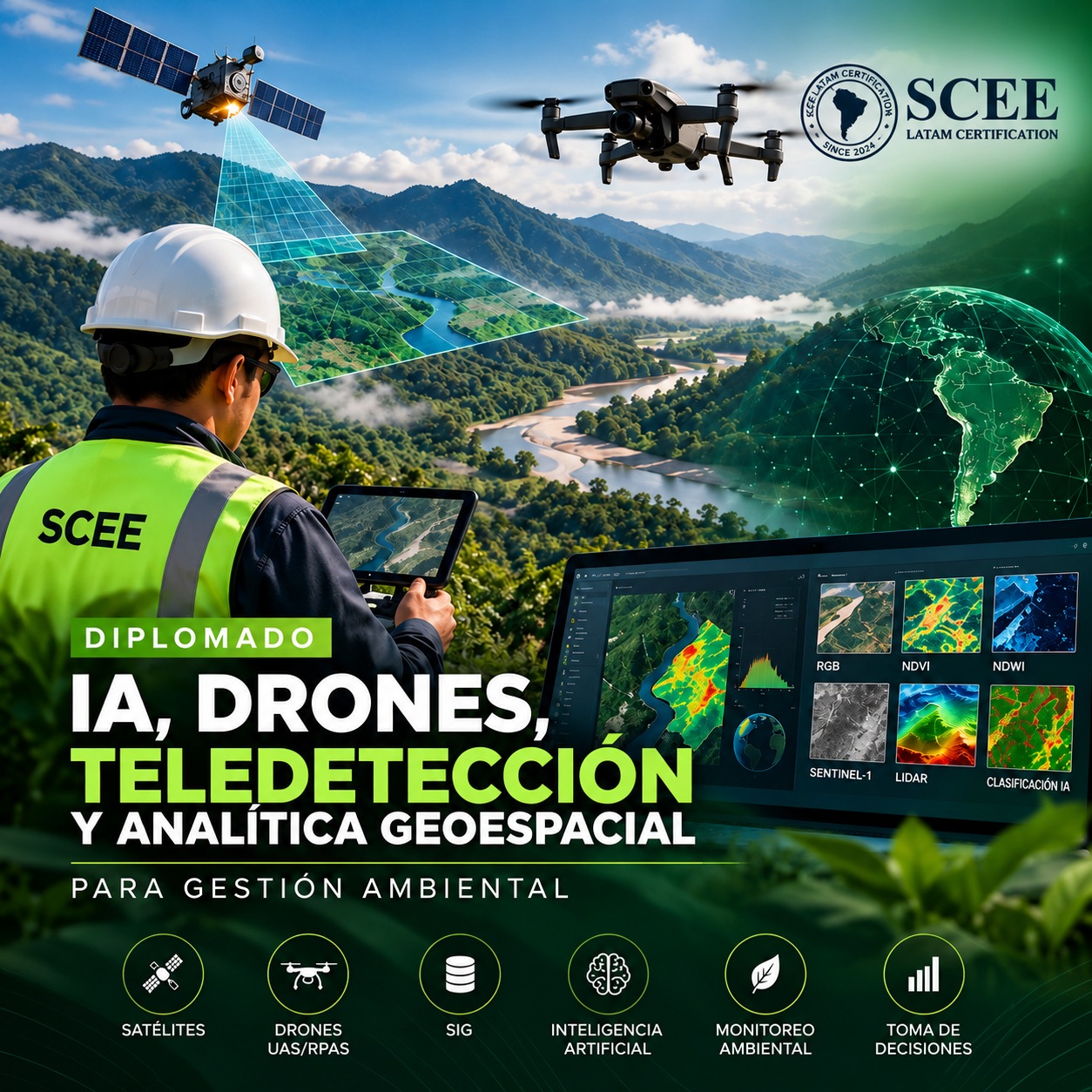 Diplomado en IA, Drones, Teledetección y Analítica Geoespacial para Gestión Ambiental