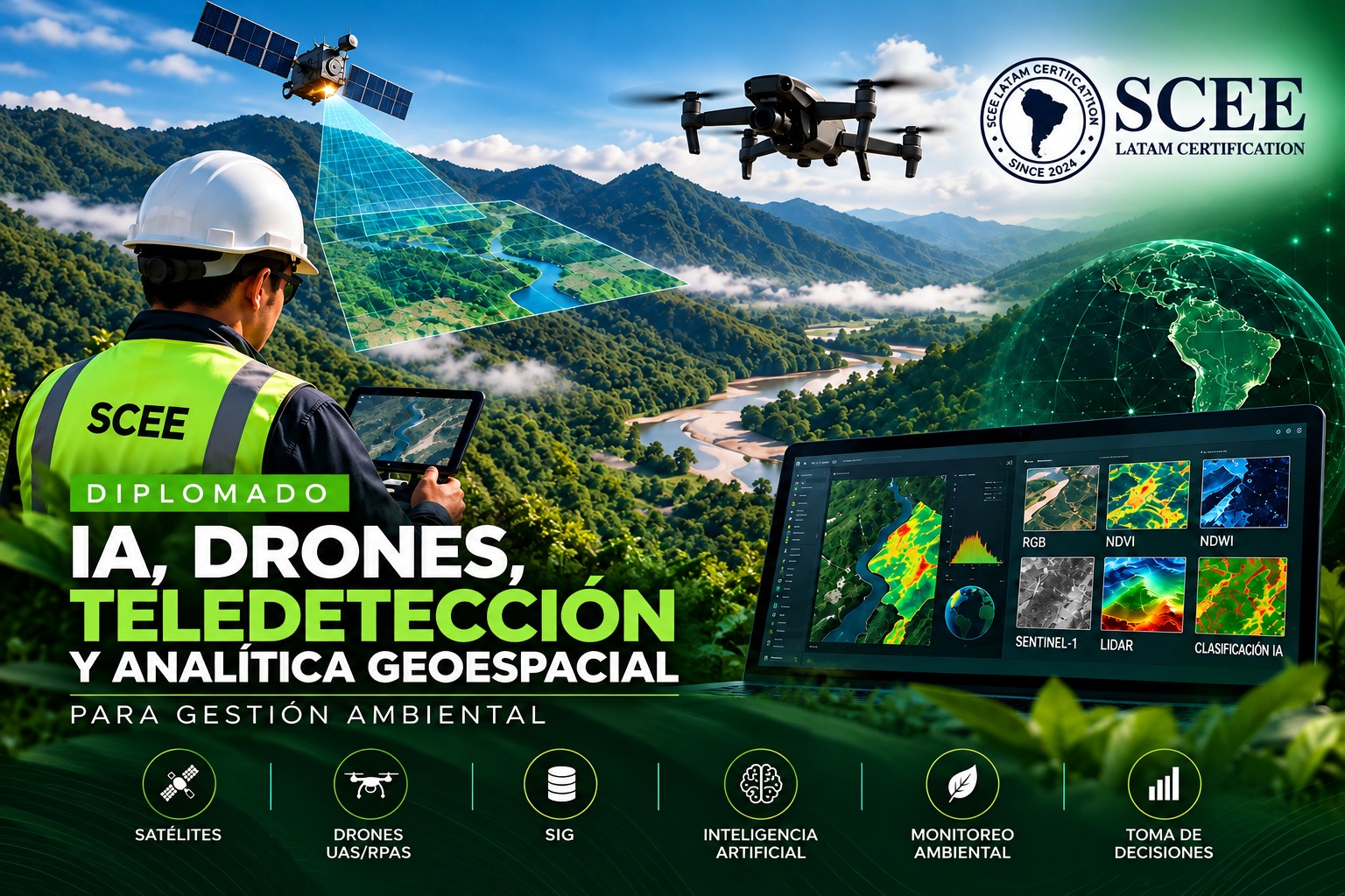 Diplomado en IA, Drones, Teledetección y Analítica Geoespacial para Gestión Ambiental