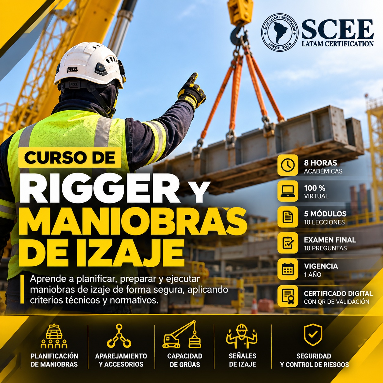 CURSO DE RIGGER Y MANIOBRAS DE IZAJE