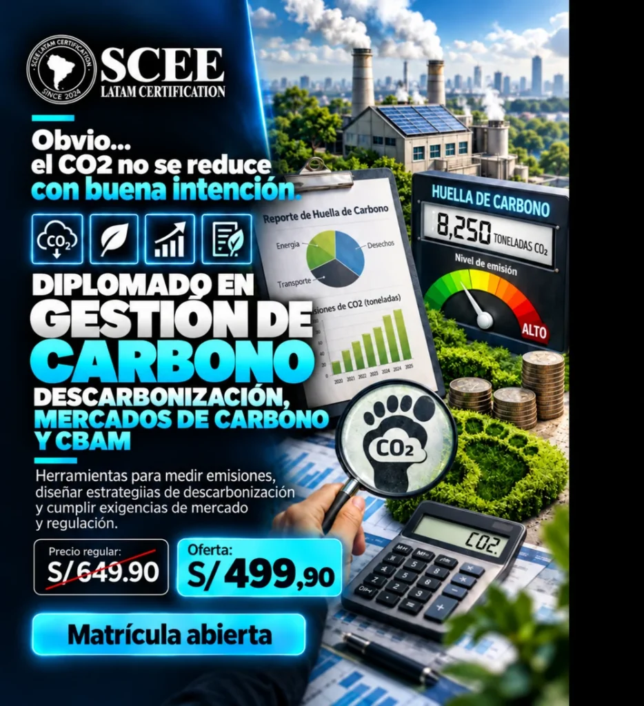 Diplomado en Gestión de Carbono, Descarbonización, Mercados de Carbono y CBAM