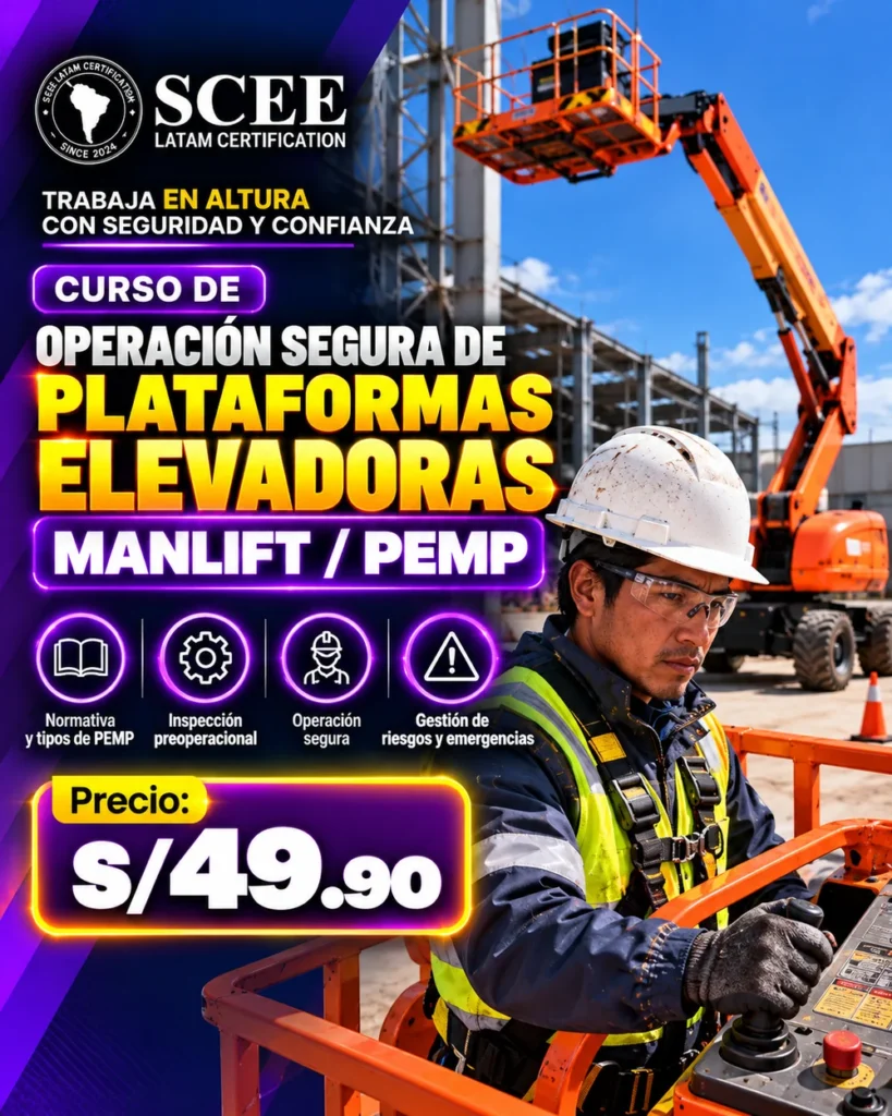 Curso de Operación Segura de Plataformas Elevadoras – Manlift / PEMP